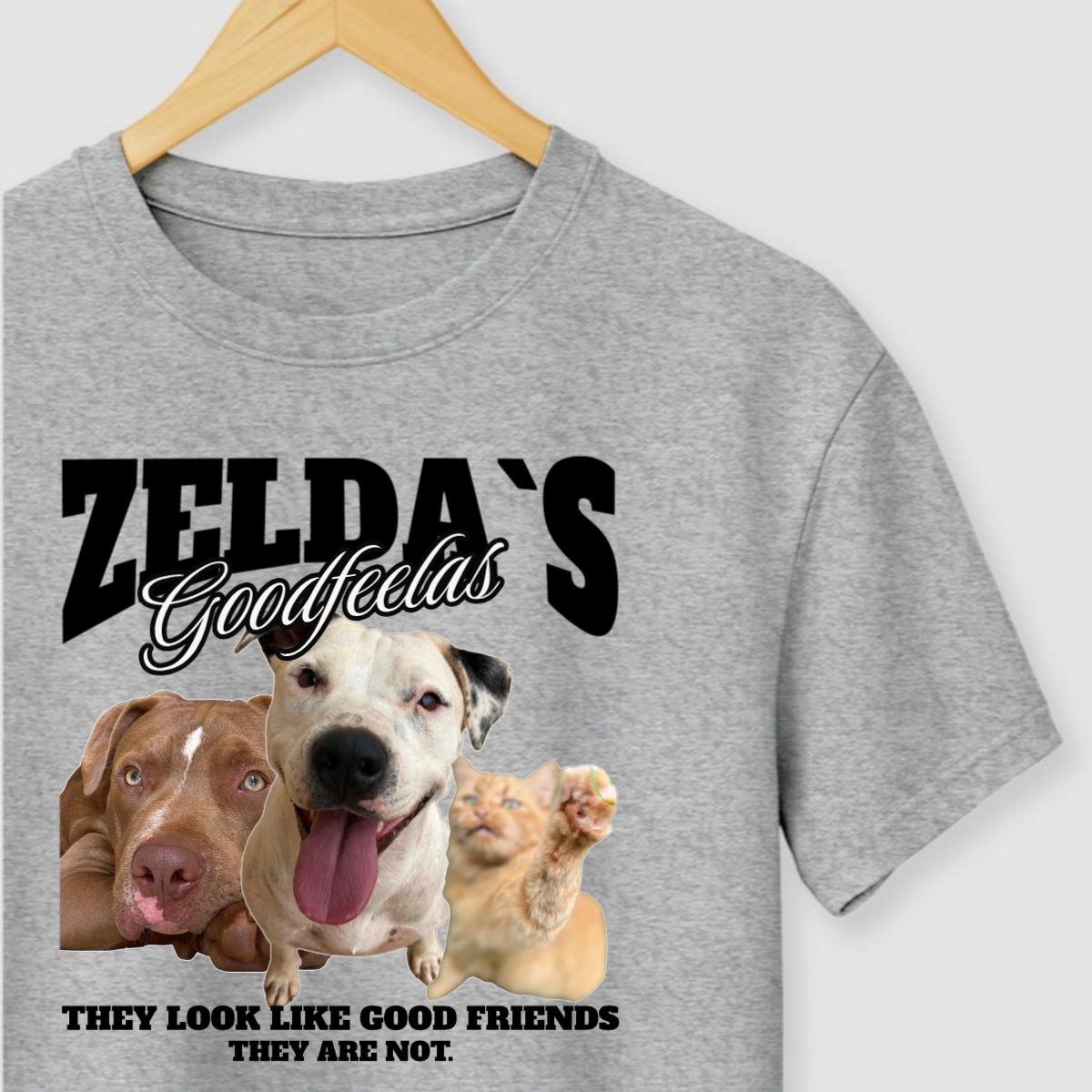 Camiseta personalizada com foto do cachorro em paródia bem-humorada estilo Zelda, presente para pai e mãe de pet
