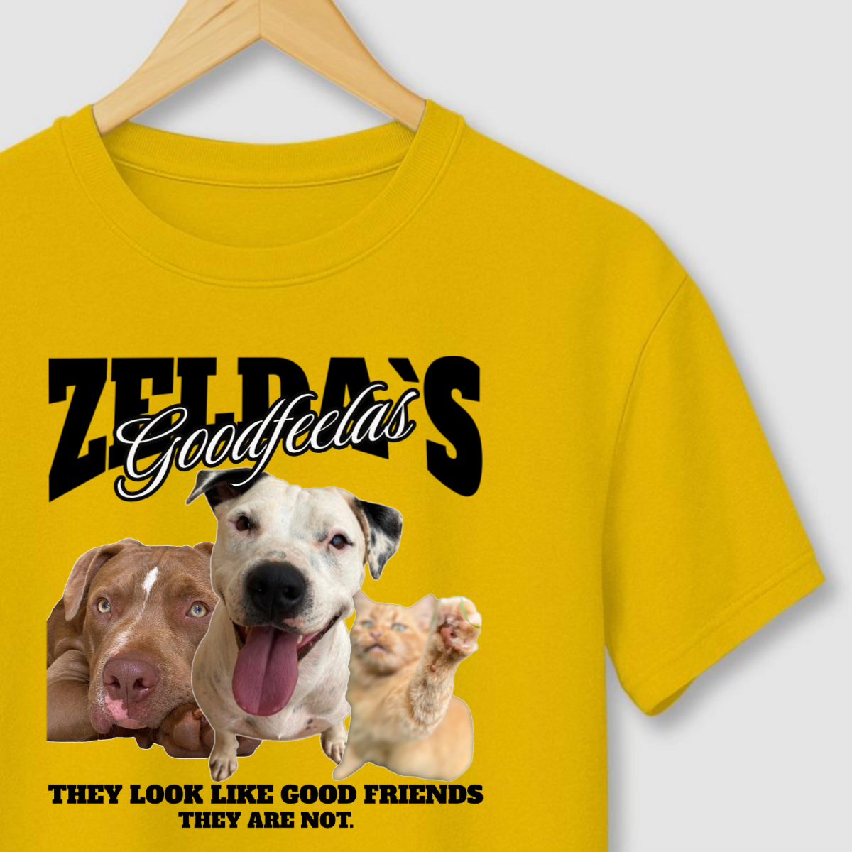 Camiseta personalizada com foto do cachorro em paródia bem-humorada estilo Zelda, presente para pai e mãe de pet