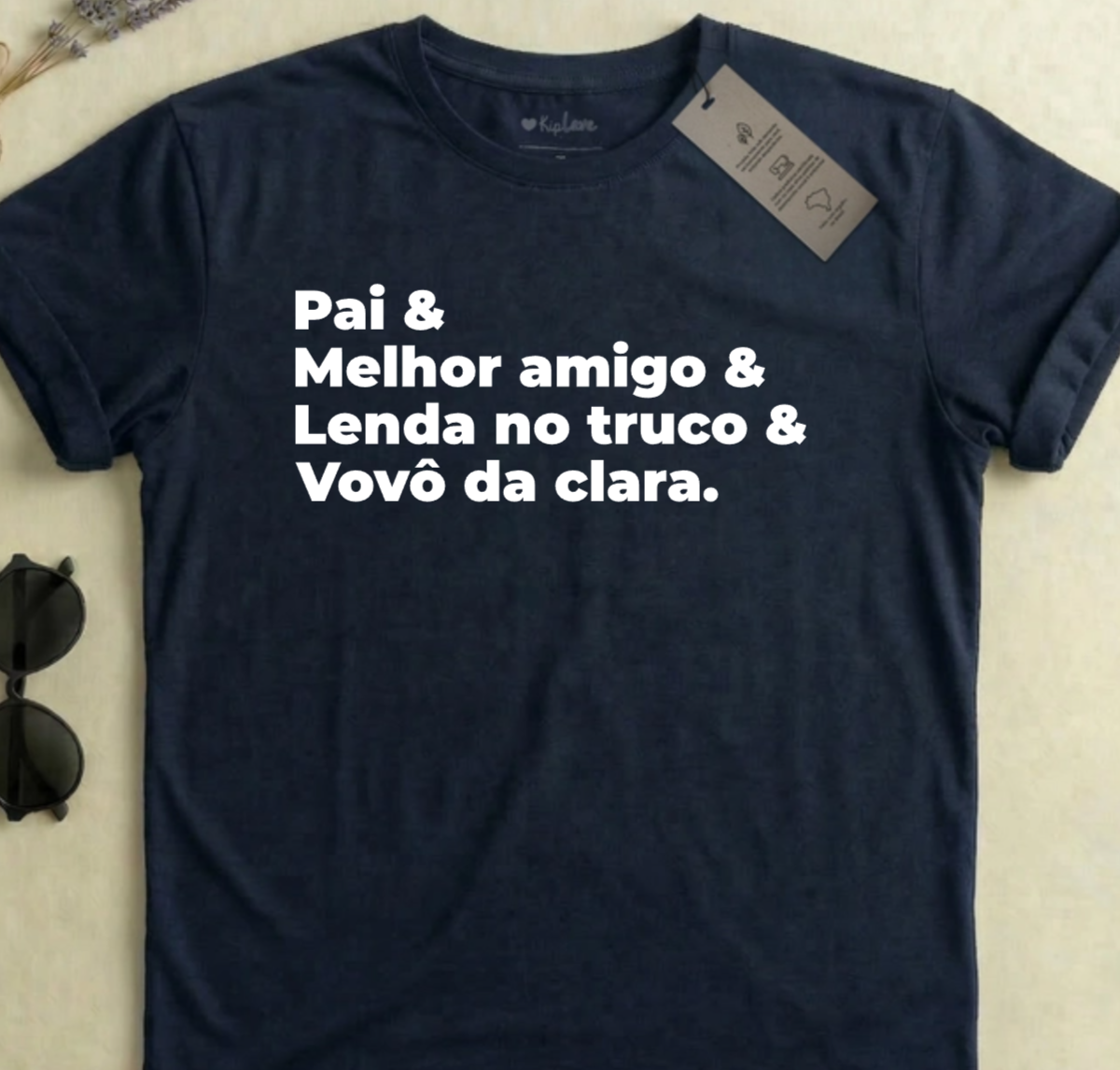 Pai & Avô & Exemplo - Personalize até 6 títulos, cores e fontes