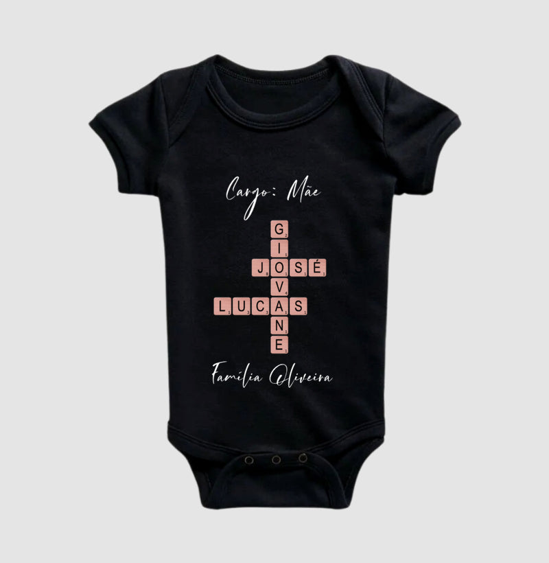 Body Infantil - Não existe Mãe Como A Nossa - Palavras Cruzadas