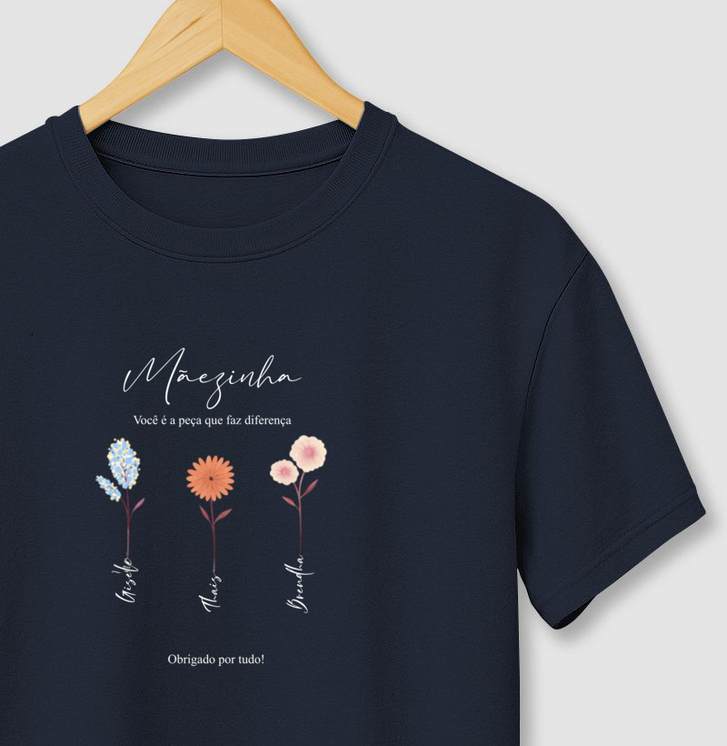 Mãe, Você é a Peça Que Falta (Escolha até 10 flores. Personalize cores, textos e nomes)