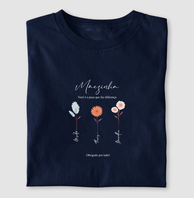 Mãe, Você é a Peça Que Falta (Escolha até 10 flores. Personalize cores, textos e nomes)