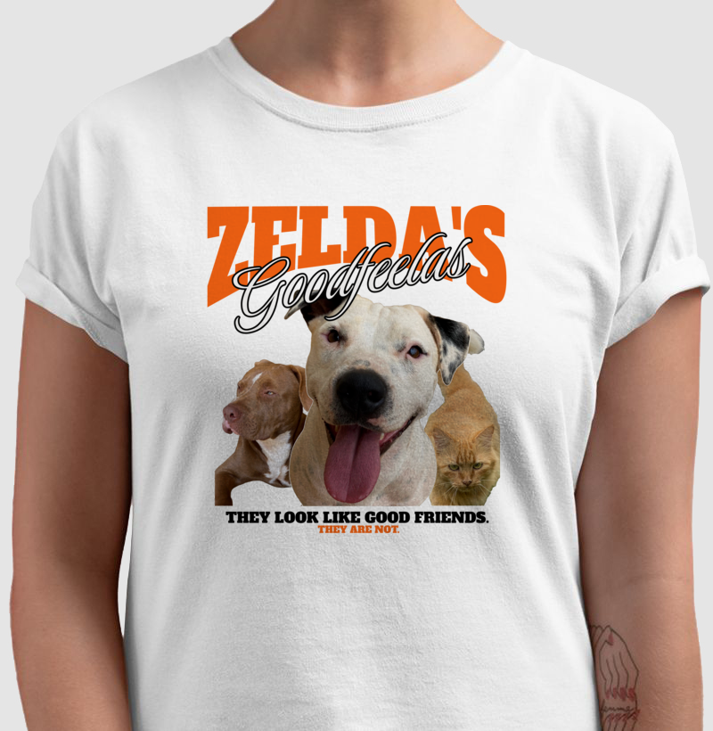 Camiseta personalizada com foto do cachorro em paródia bem-humorada estilo Zelda, presente para pai e mãe de pet