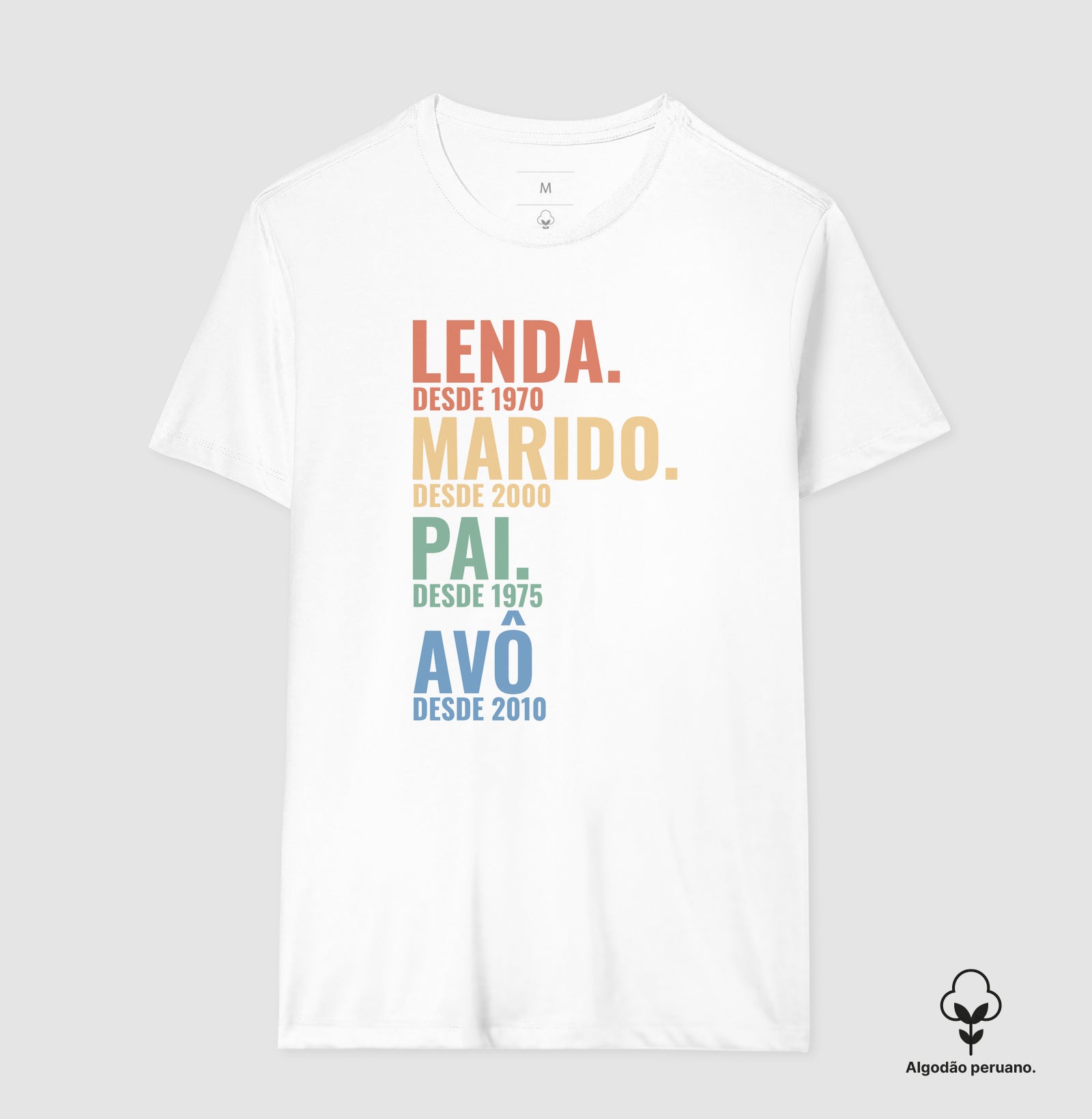 Camiseta Algodão Peruano - Lenda, Marido, Pai