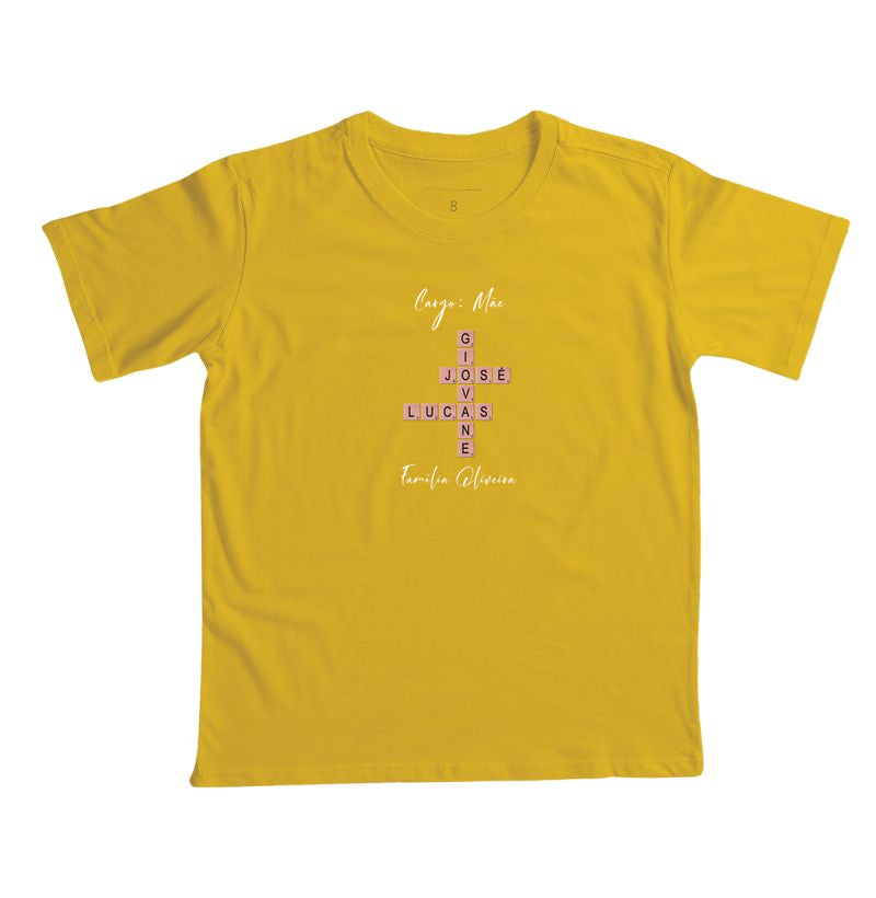 Camiseta Infantil - Não existe Mãe Como A Nossa - Palavras Cruzadas