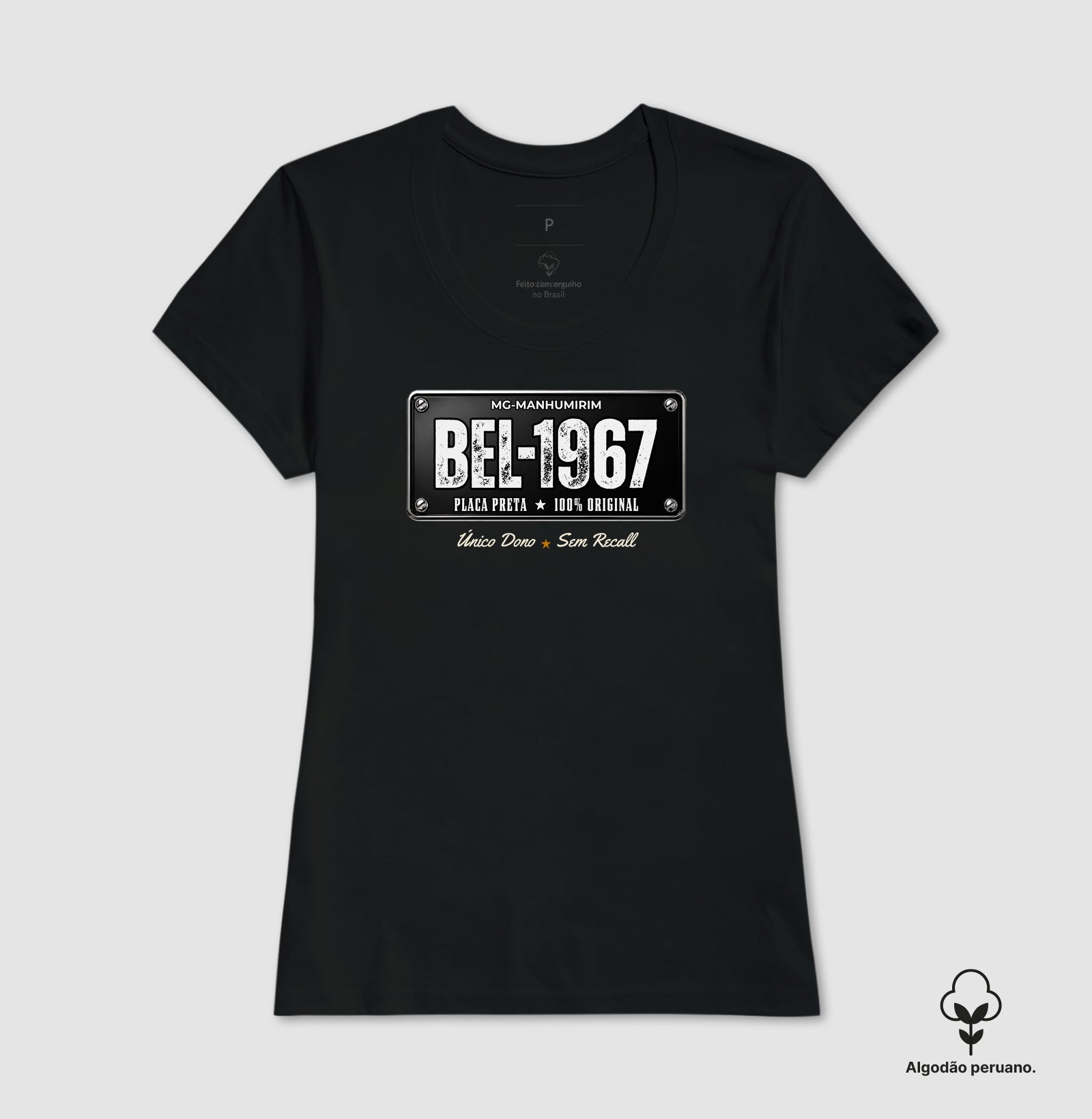 Placa Preta - Algodão Peruano (COM - #PED1056)