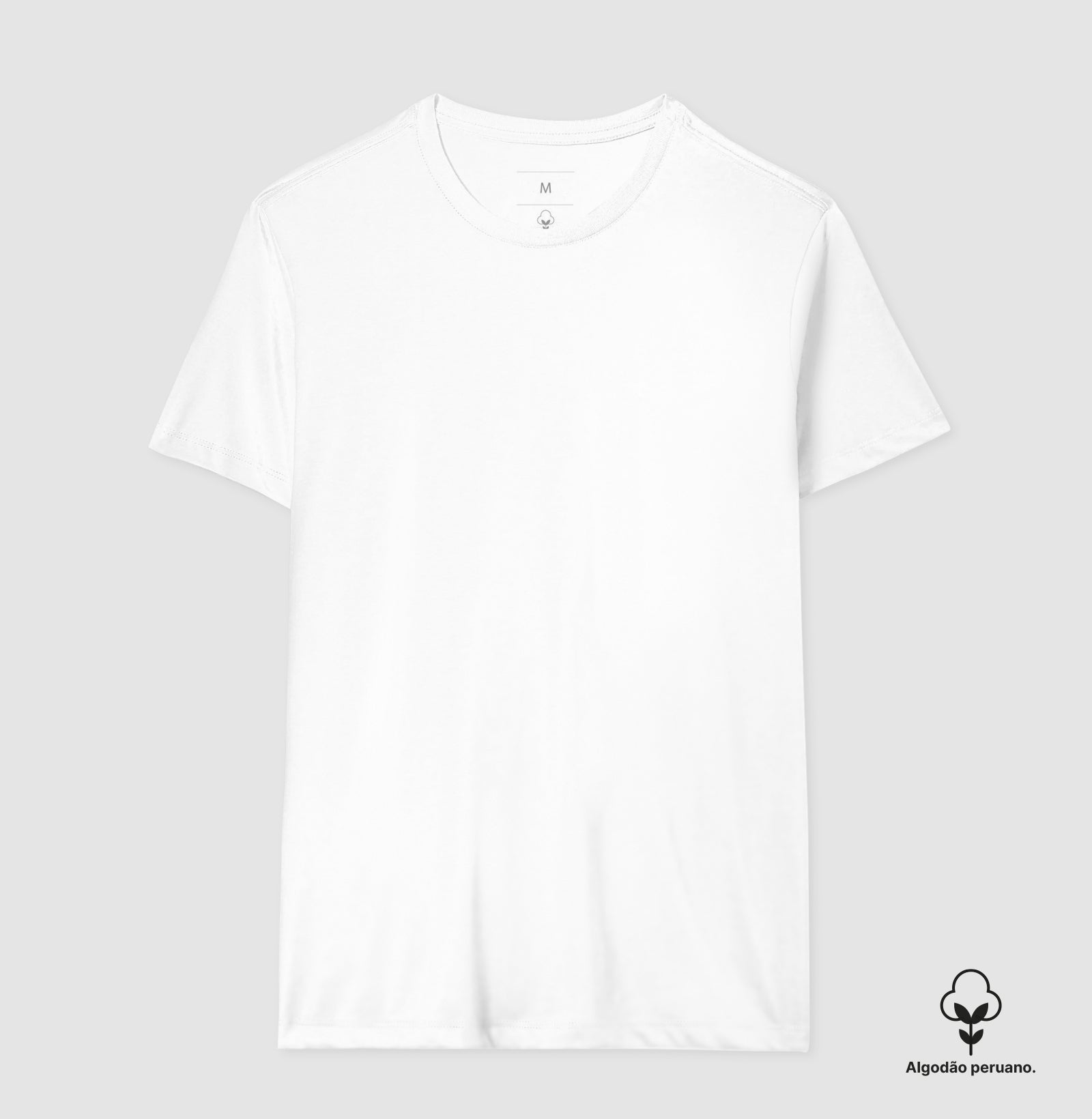 Camiseta Lisa Algodão Peruano