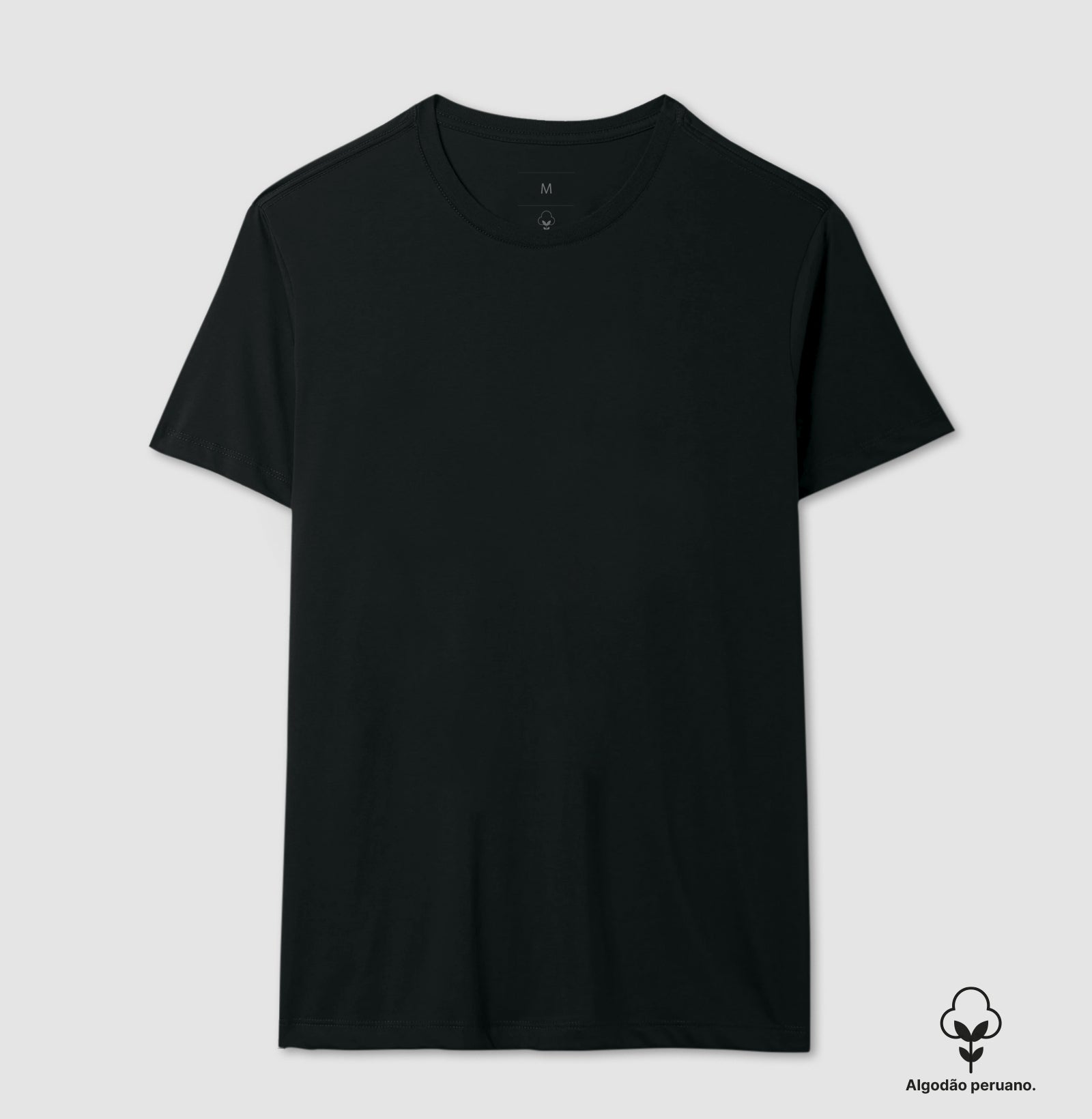 Camiseta Lisa Algodão Peruano