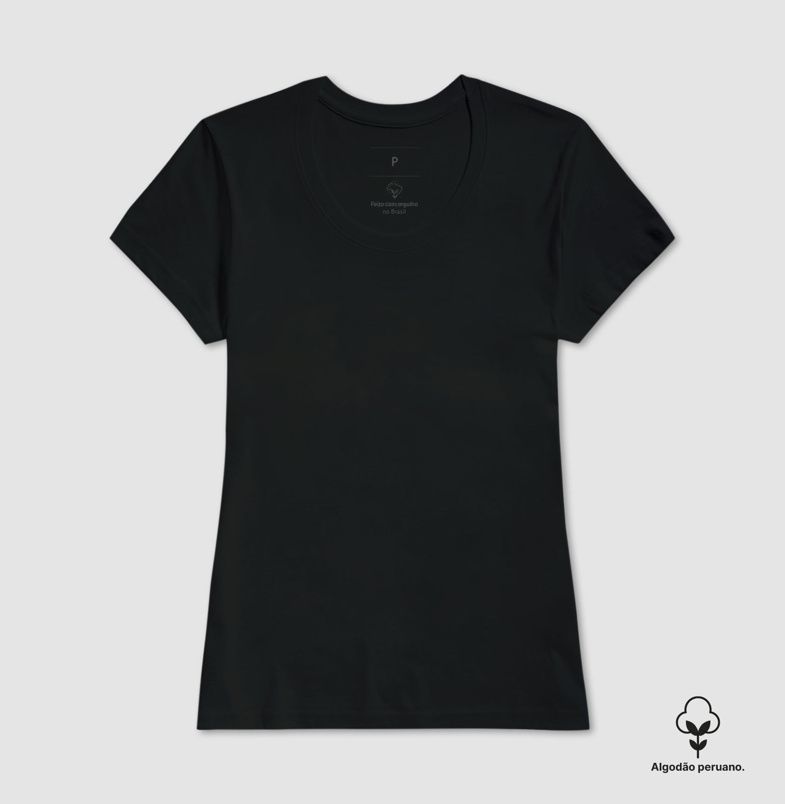 Camiseta Lisa Algodão Peruano