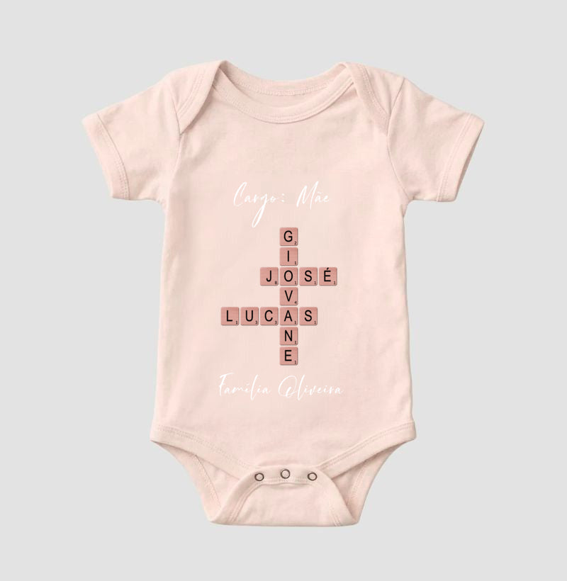 Body Infantil - Não existe Mãe Como A Nossa - Palavras Cruzadas