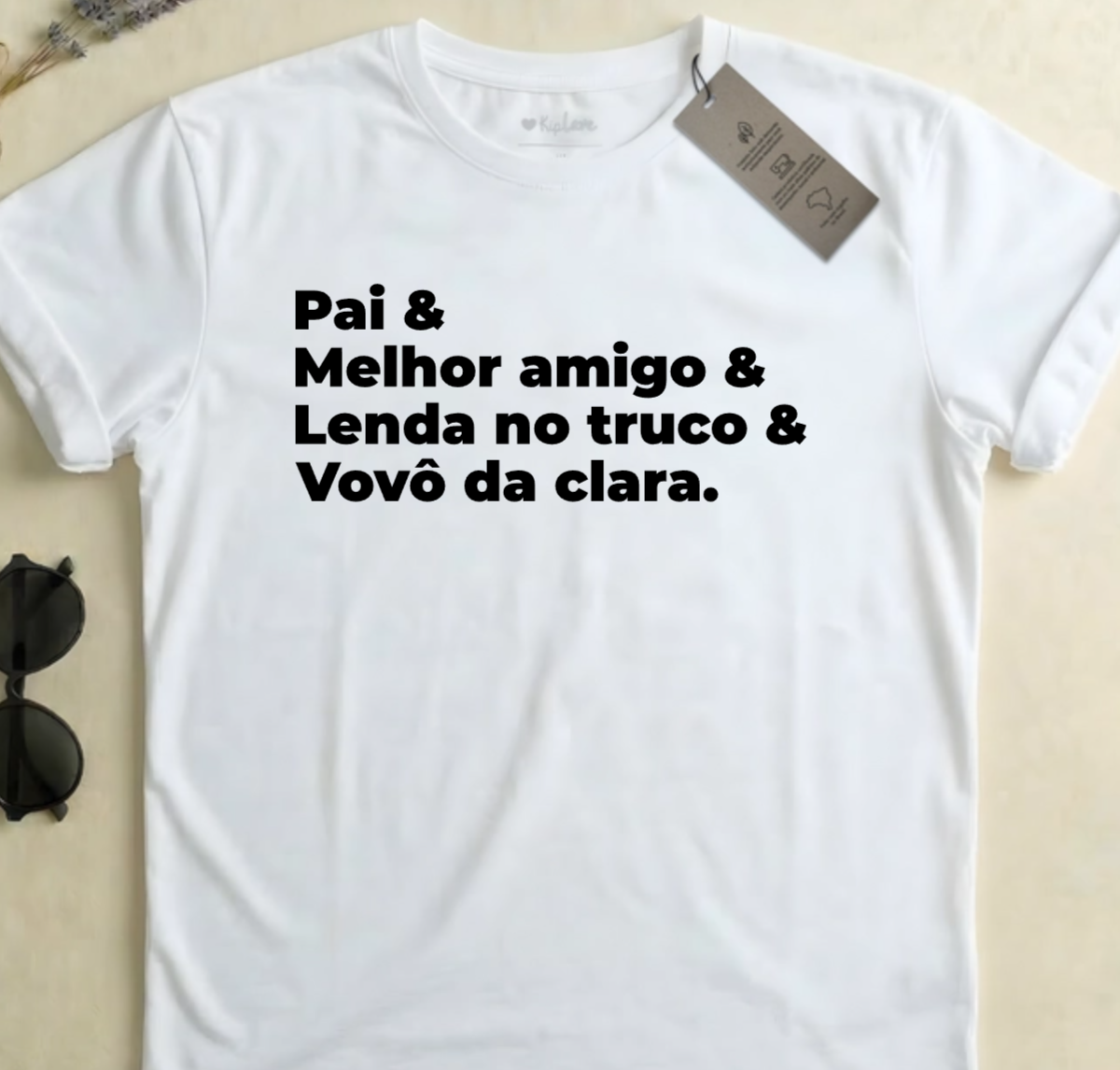 Pai & Avô & Exemplo - Personalize até 6 títulos, cores e fontes
