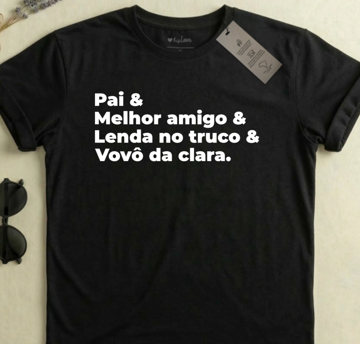 Pai & Avô & Exemplo - Personalize até 6 títulos, cores e fontes