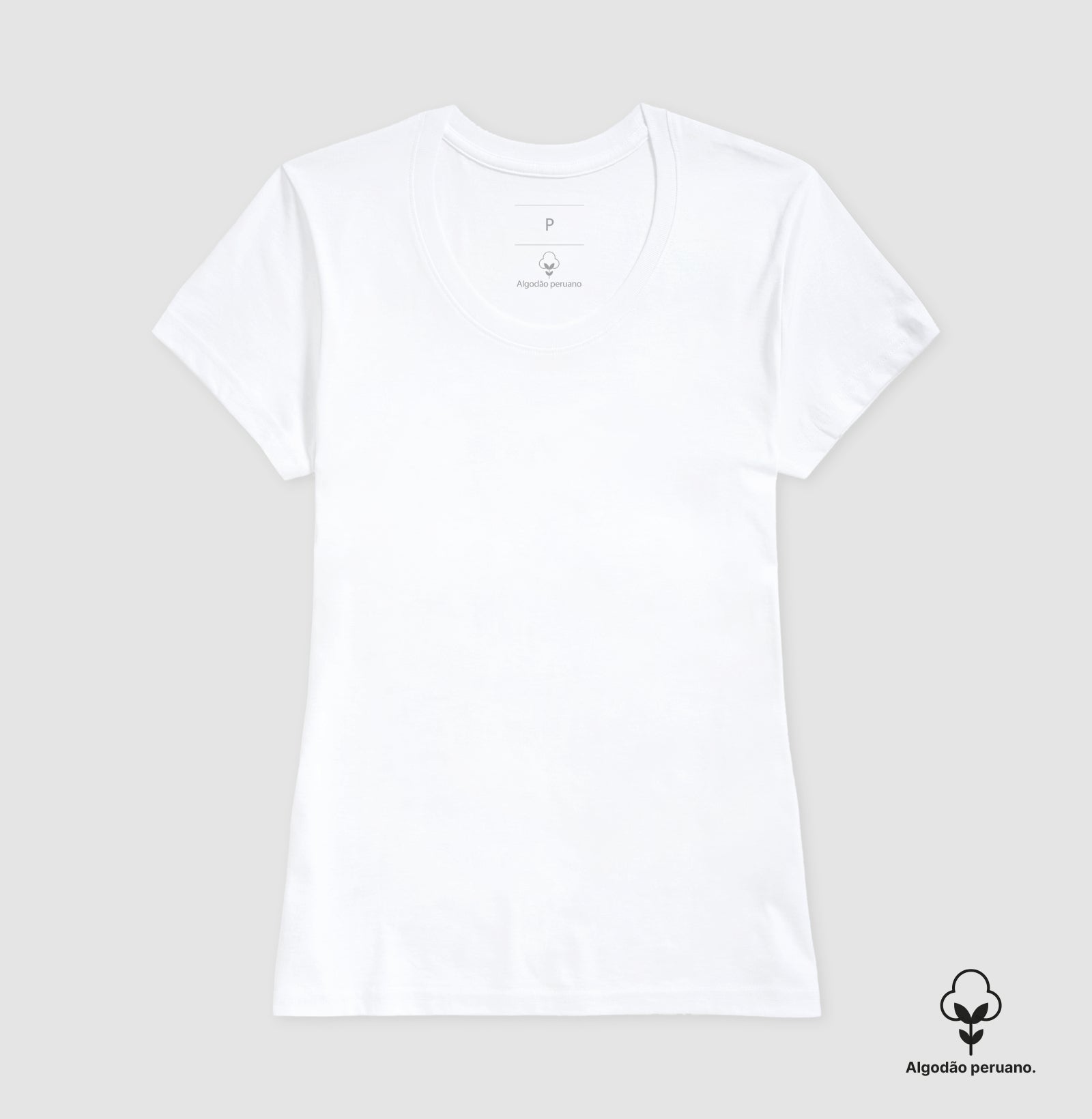 Camiseta Lisa Algodão Peruano