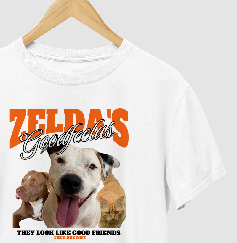 Camiseta personalizada com foto do cachorro em paródia bem-humorada estilo Zelda, presente para pai e mãe de pet